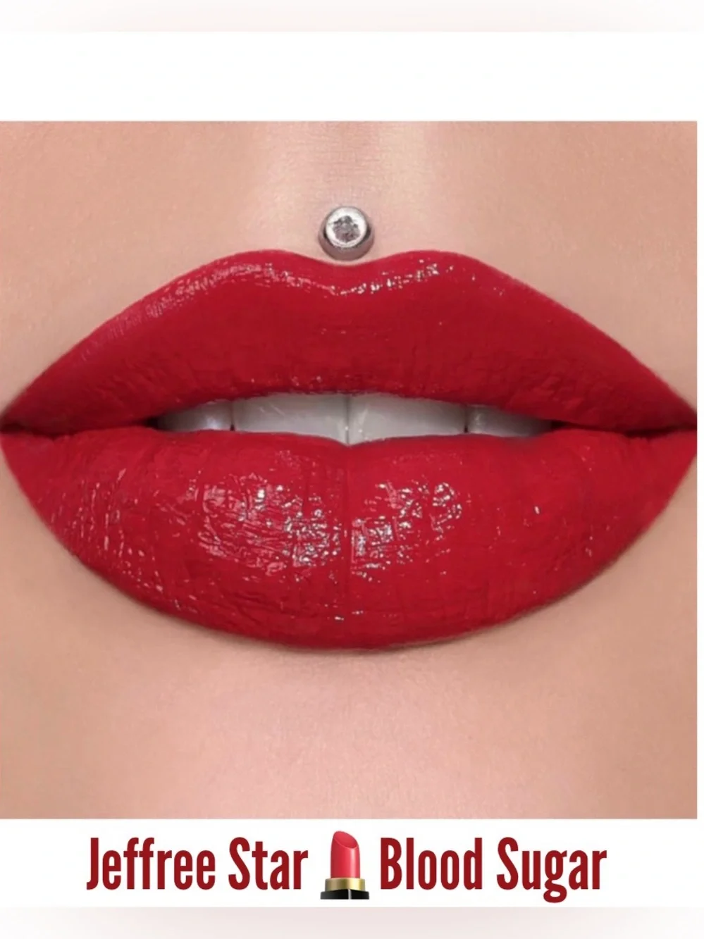 Jeffree Star BLOOD SUGAR Supreme Gloss Deep Red Rose NIB Full Size Vegan